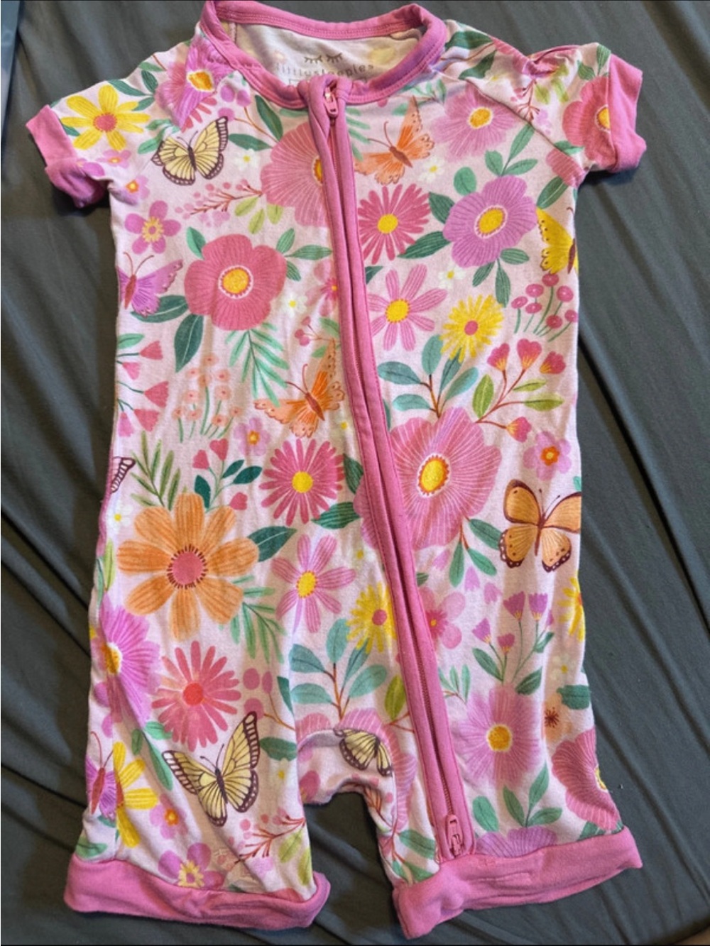 Little Sleepies Butterfly Blooms Romper